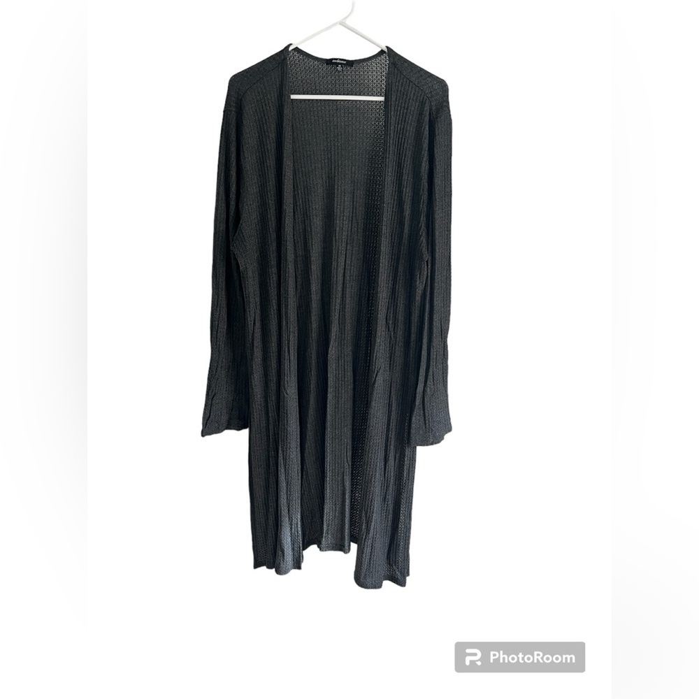 Charcoal gray 42” sweater with split sides